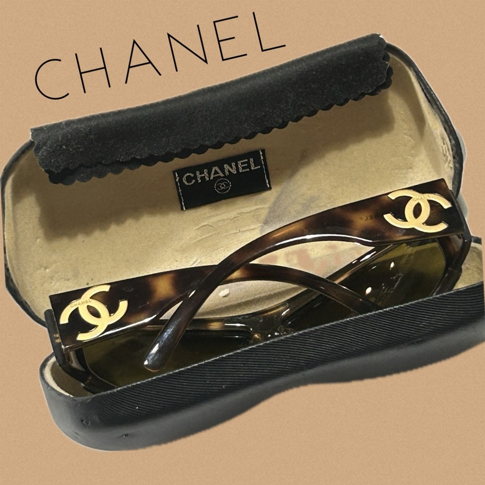 CHANEL Wraparound Sunglasses, Case, & Cloth ~ Tortoise Shell 5072 c.502/73 120